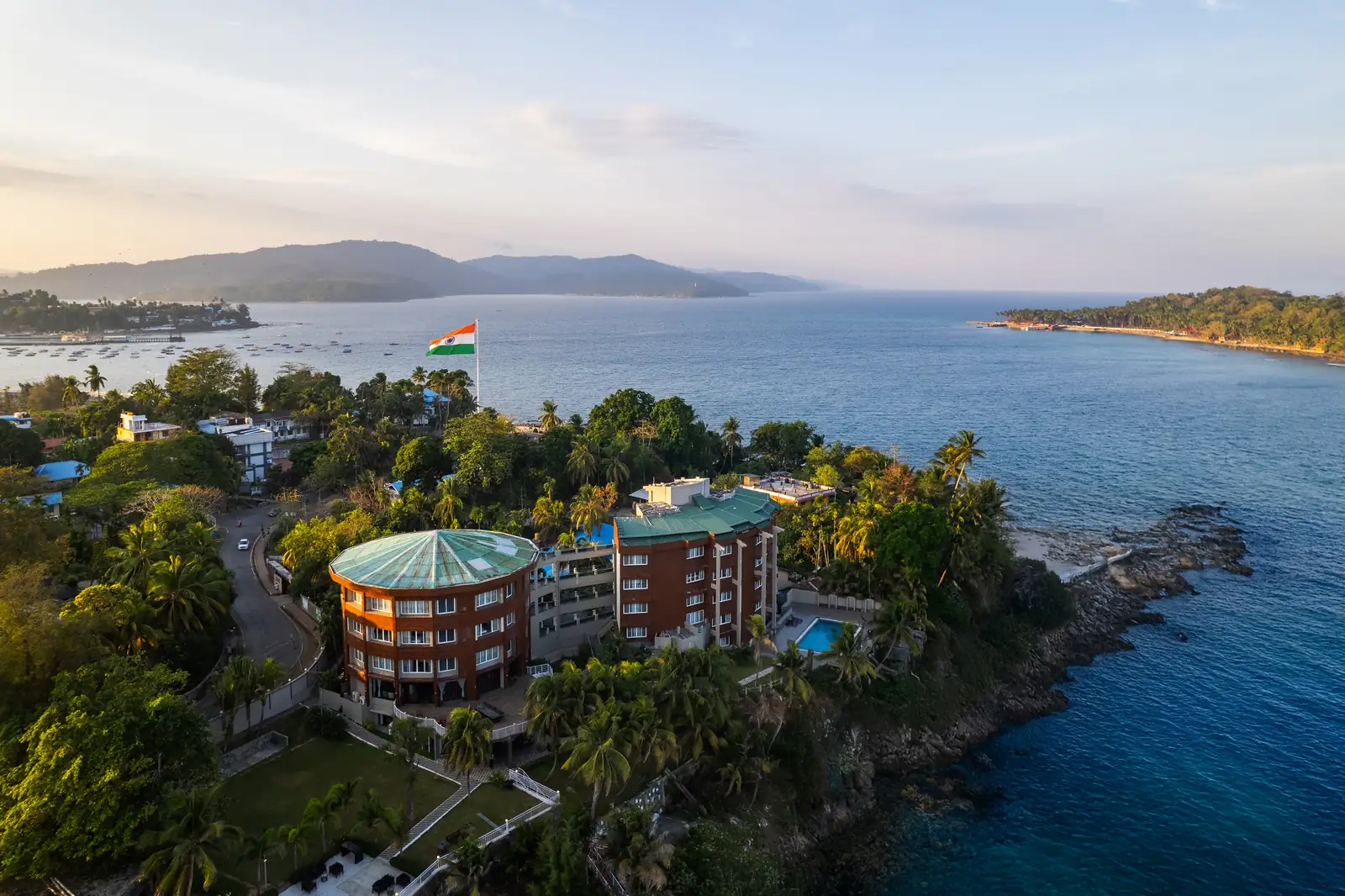 Sinclairs Bayview Port Blair perched on a coastal headland above the Bay of Bengal